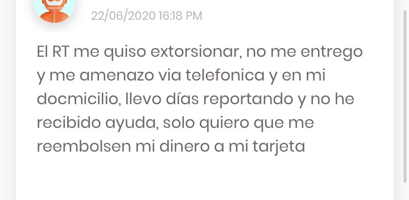 chuckglez's tweet photo. @RappiMexico no responde a un caso de robo y extorsión @Profeco https://t.co/yH7E0F5XHi