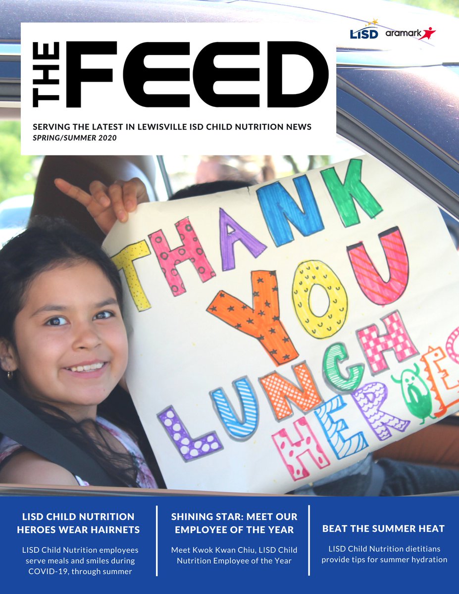 ☀️The Spring/Summer 2020 issue of The Feed is now available! Read about our COVID-19 and summer feeding efforts, <a href="/LewisvilleISD/">Lewisville ISD</a> Child Nutrition Employee of the Year, and more! bit.ly/TheFeedSS2020