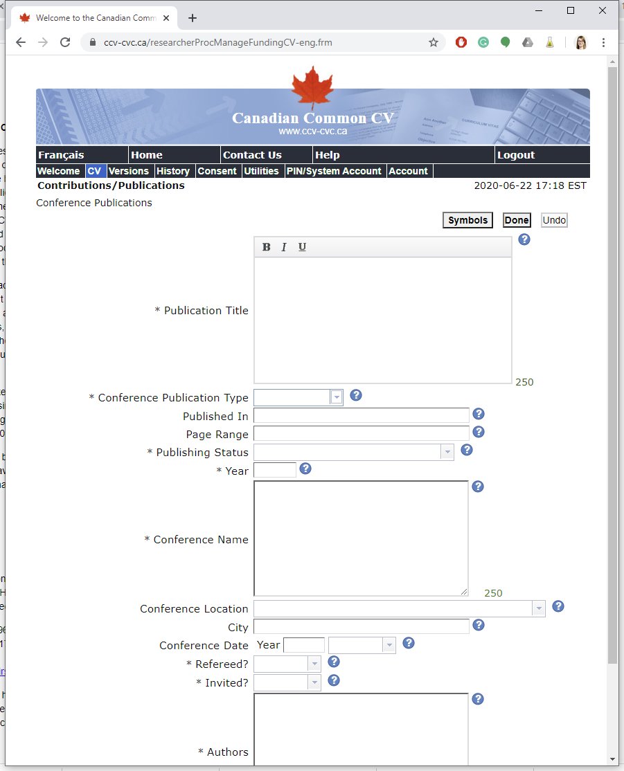 Audreygirouard's tweet photo. Dear CCV. It's been a while. You still suck. #CanadianCommonCV https://t.co/SfnPMcbmn0