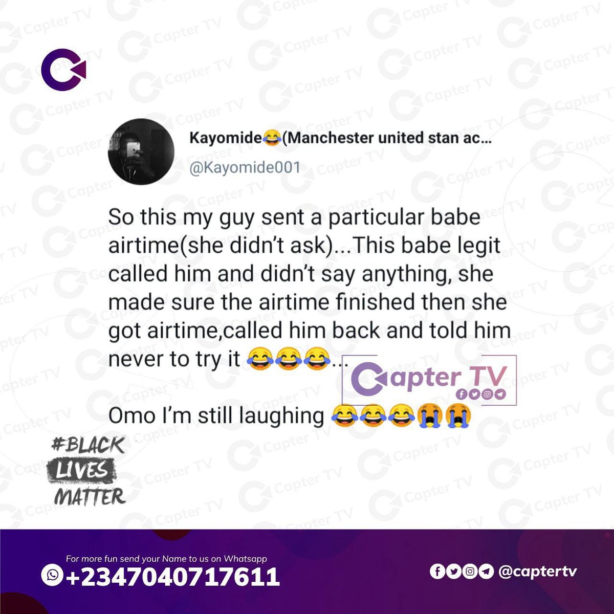 Captertv's tweet photo. 😂 😂 😂 😂
Follow Capter Tv for more entertainment
Instagram @captertv
Twitter @captertv
Facebook @captertv
WhatsApp @2347040717611
Subscribe to our Telegram channel @captertv
#Captertv #Capternews #Captermusic #Adoexenterprise #FollowUs #CommentBelow #TurnOnPostNotifications https://t.co/4jidEqNzMn