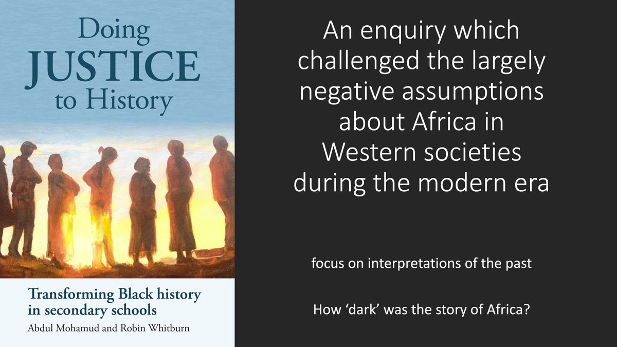 Example 4: Different content. Medieval Africa. The work of  @Justice2History  @whitburn_robin  @Abdul_Mohamud is so vast & I can't do it justice. We looked at just one enquiry, and I used to it illustrate breadth of knowledge & profound ethical commitments that underpin their work: