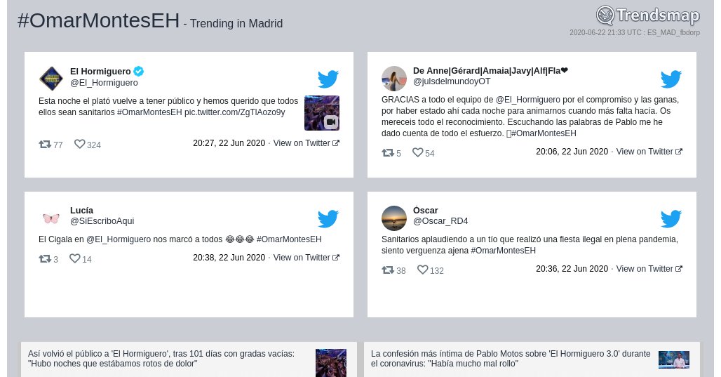 Trendsmap Madrid tweet media