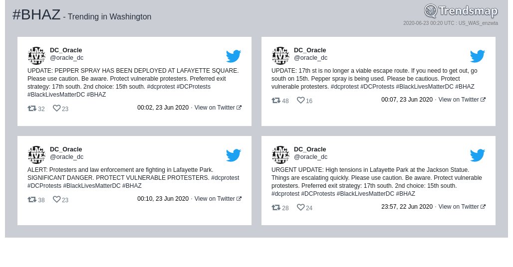 Trendsmap DC tweet media