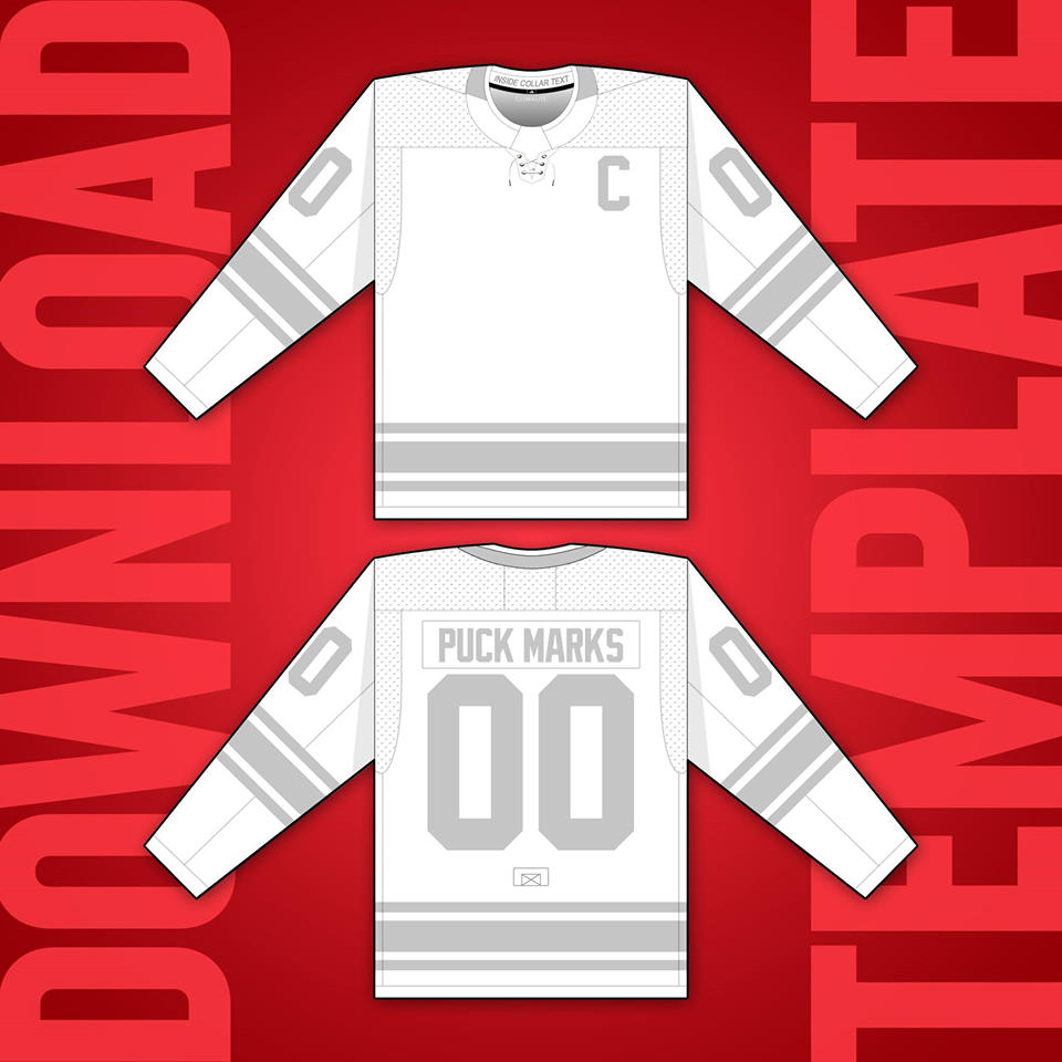 Puck_Marks's tweet photo. Our easy-to-use #JerseyTemplate allows you to make jersey designs faster than ever with ⚡️Quick-Click Switches 🔄 between logos, stripe designs and collar styles.

Download Now
👉https://t.co/HmGk6dQ650

#jersey #nhl #hockey #templates #art #concepts #sports #icethetics #logos https://t.co/JPA3bY7Gj2