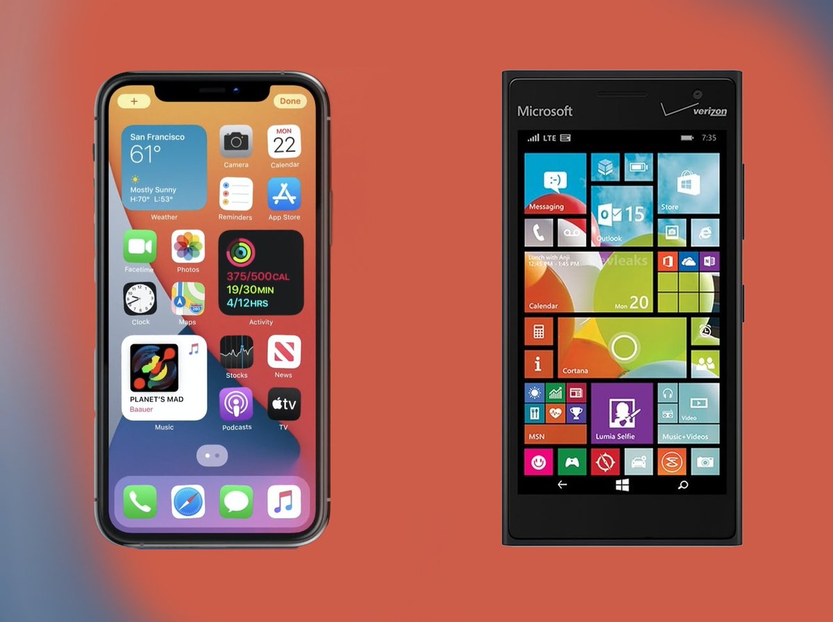Meanwhile at #WWDC, Apple invented... *checks notes*... Windows Phone?! 😱 🤔