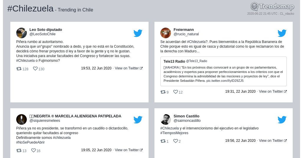 Trendsmap Chile tweet media