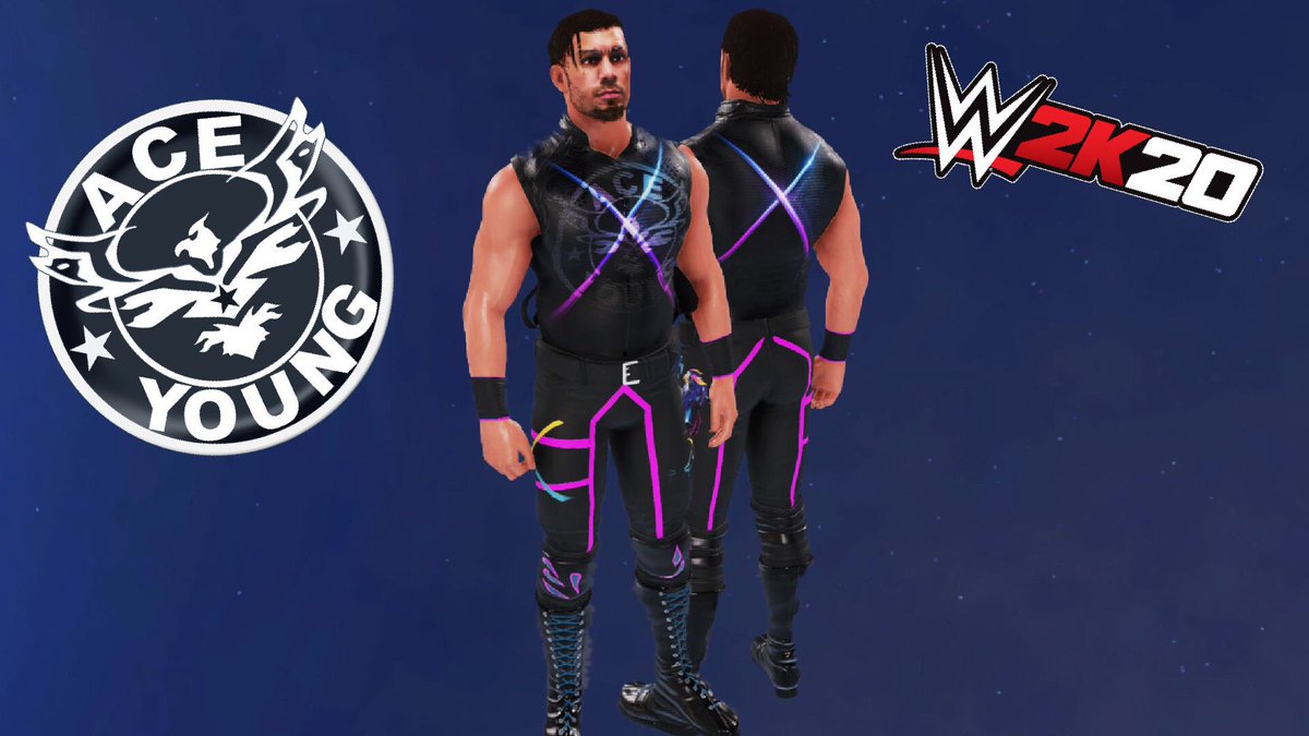 TheAceYoung's tweet photo. honestly simple..but one of my favorite attires i have for my personal character..too bad the game is BROKEN lol #AceYoung #WWE2K20 https://t.co/HcWuDvl4HE