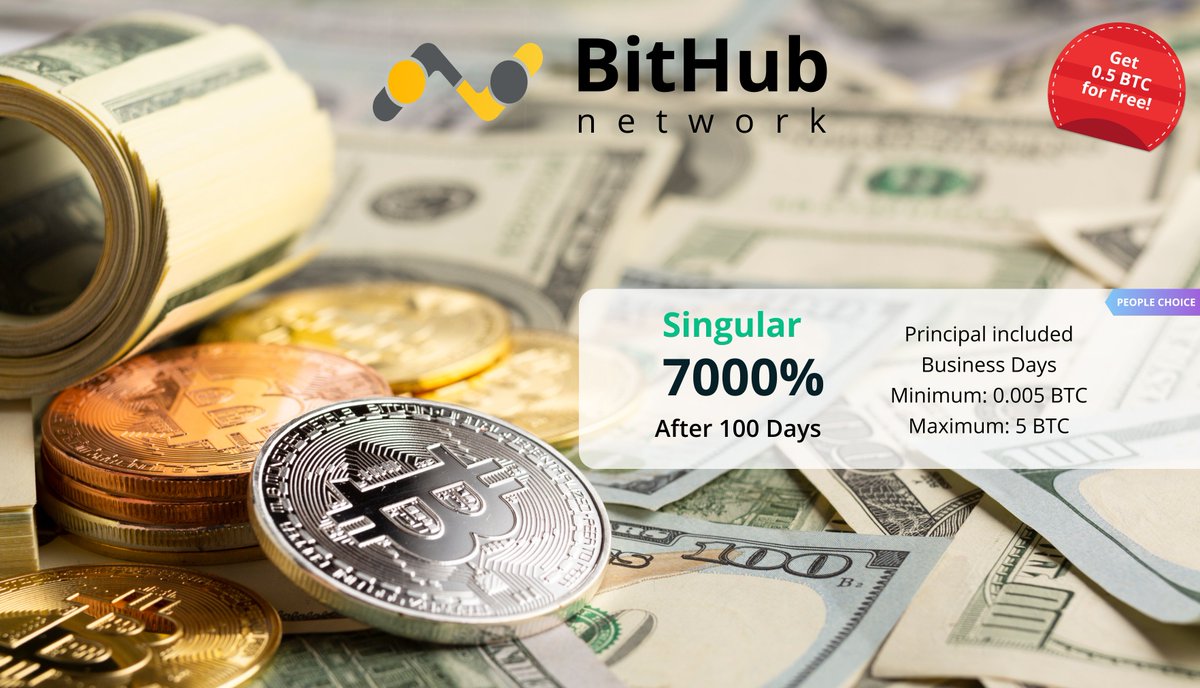 bithub_network's tweet image. 💰Singular is our most profitable investment plan.💸
🚀Join BitHub now at bithub.network
#BitHub #BitHubNetwork #Bitcoin