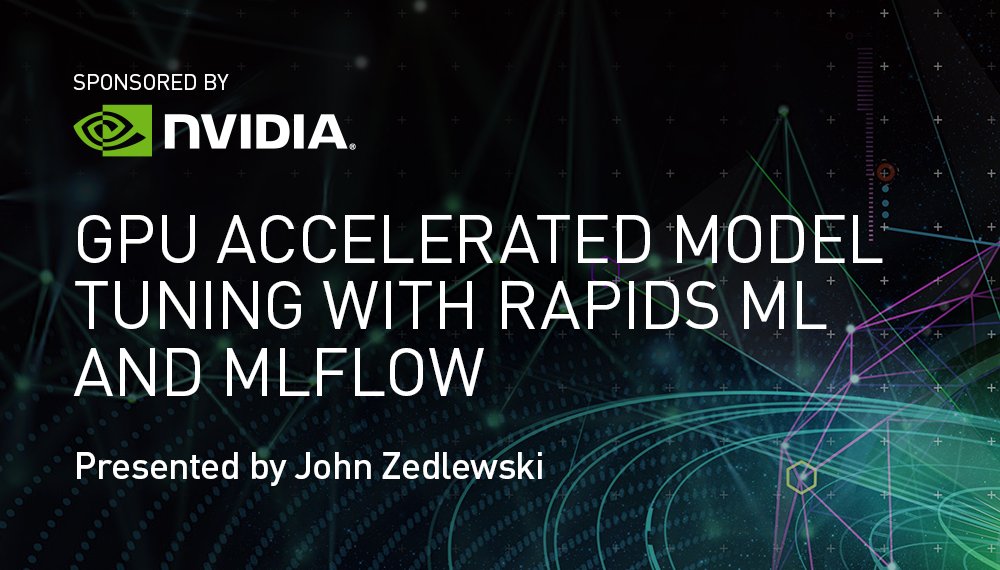 NVIDIAAI's tweet image. When combined with scale-out cloud infrastructure, HPO libraries allow data scientists to deploy more compute power to improve model accuracy. Learn more by attending our speaker session on 6/24 at #SparkAISummit 2020: nvda.ws/2Ymr8P7 @rapidsai
