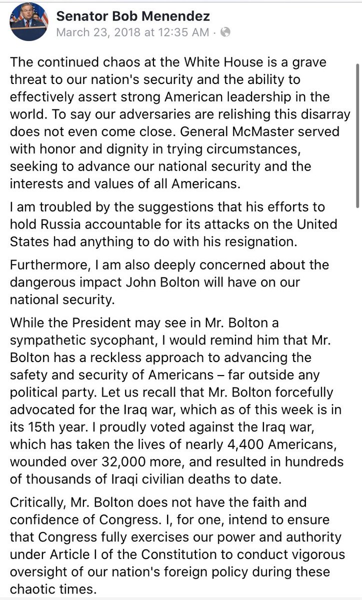 I find it interesting that someone who “does not have the faith and confidence of Congress” can also provide the “smoking gun” that you’re looking for,  @SenatorMenendez