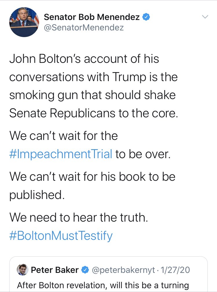 I find it interesting that someone who “does not have the faith and confidence of Congress” can also provide the “smoking gun” that you’re looking for,  @SenatorMenendez