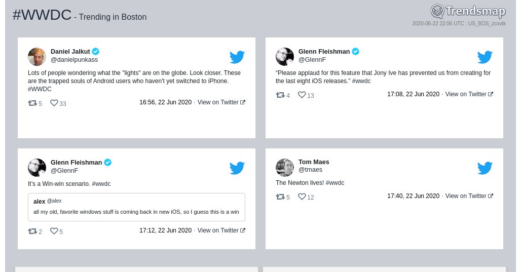 Trendsmap Boston tweet media