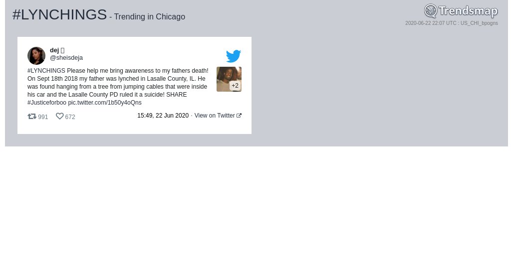 Trendsmap Chicago tweet media