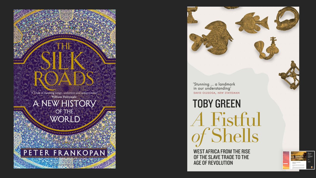 Teaching medieval  #Africa to Year 7 requires a lot of reading.  @PaulaLoboWorth read both broadly from scholarship about world dynamics by  @peterfrankopan and from Toby Green about medieval Africa itself. But that's not all ......