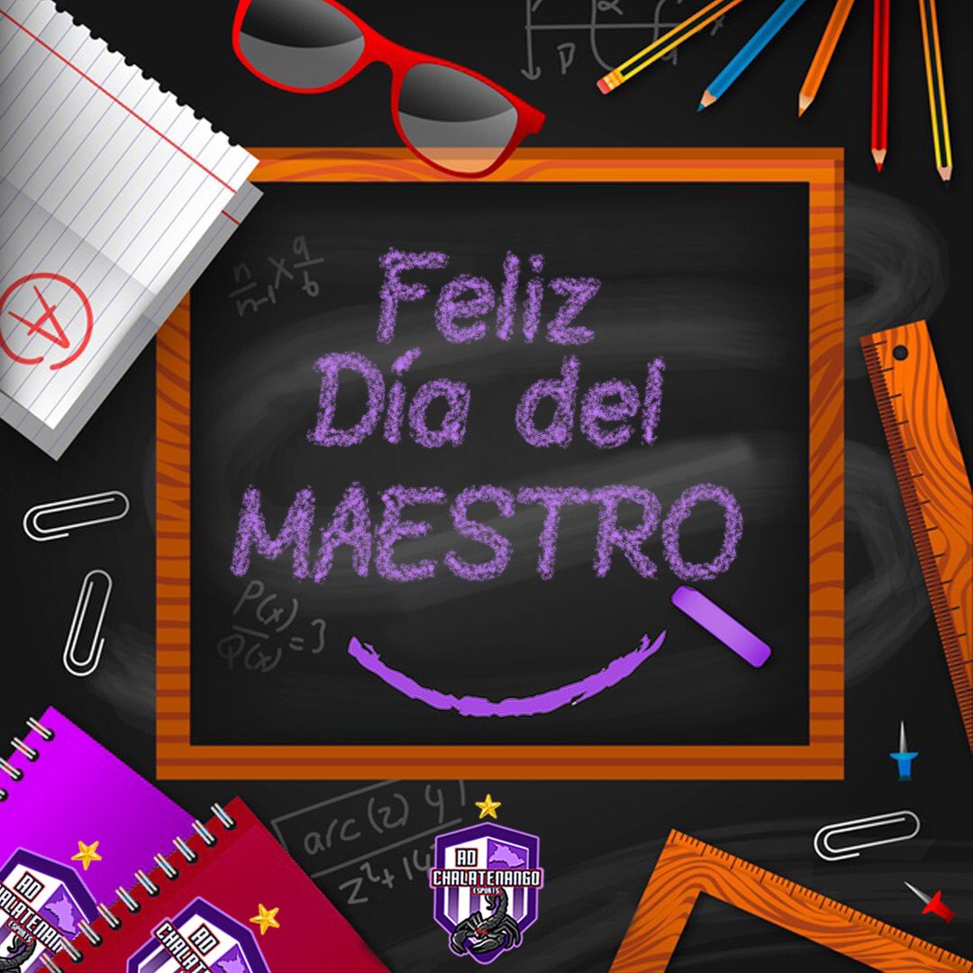 ADChalateSports's tweet photo. Feliz Día del maestro a todos los que enseñan en cualquier tipo de disciplina y en especial a todos los maestros chalatecos!
#adchalatesports🦂💜⚽ https://t.co/uvgB646IlT