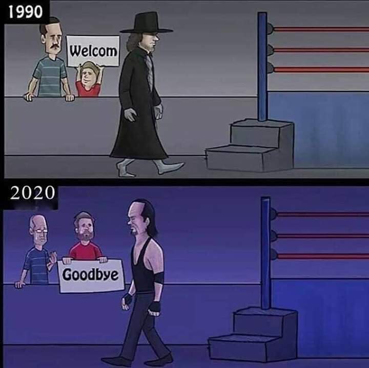 MediaMix0's tweet photo. An apt description..years came and went, #Undertaker remained constant!

#thankyoutaker for all the amazing memories. 🖤 https://t.co/xQEIzJFHfB