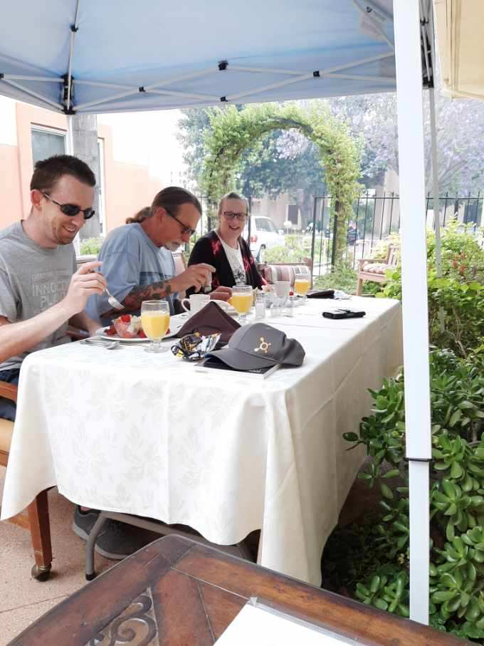 ElderCareAll's tweet photo. Father's Day together but still apart! Some of our residents were able to spend a Father's Day meal together still from our dining room and their family outside on the patio.Β
We're getting creative around here to keep everyone connected!
#SeniorLiving #ECAStrong #FathersDay https://t.co/1iMjQYpO4Q