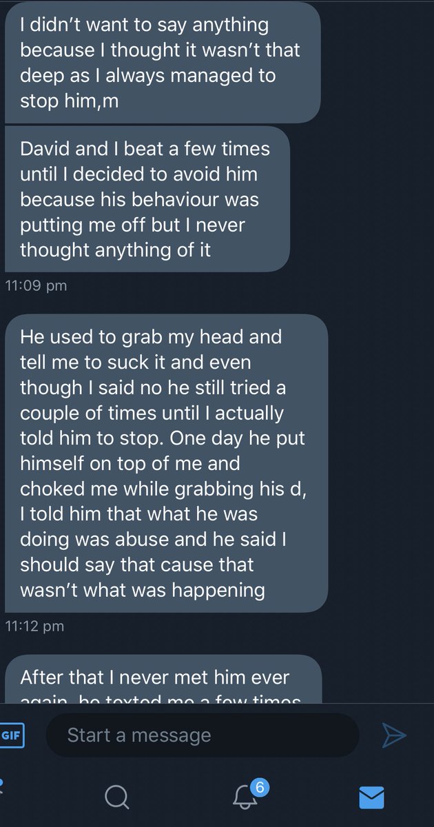 Another anonymous confession about David’s antics 