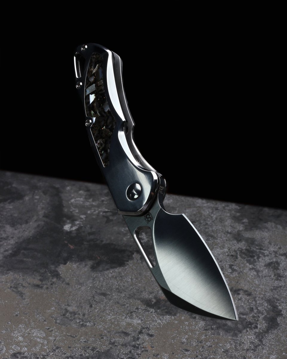OlamicCutlery's tweet photo. Deconstructed mother of pearl inlay on high polish finish frames. https://t.co/WNxEJoNzpY