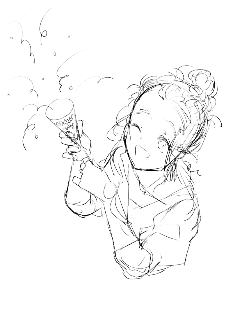 0時に投稿したいラフ 