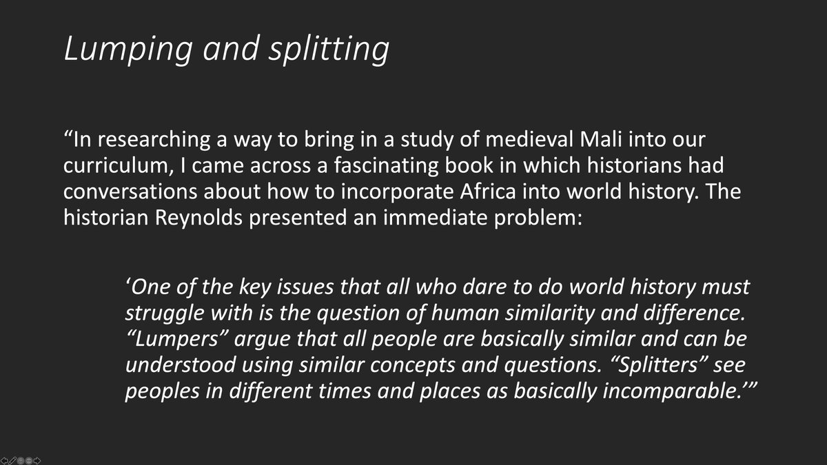 What matters for my focus on how curriculum & teacher development interact is the way  @PaulaLoboWorth refused to give in to the impulse to go with most obvious, the easiest, the most Y7-friendly enquiry Q. No, she dragged herself away from it. Her blog details how. Some extracts: