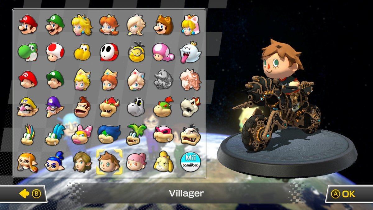 Swiss_Hope's tweet photo. Get off! That's not yours!
Trying to set up, and I almost choose the wrong character! #MK8D #NintendoSwitch #villager #mastercycle #link https://t.co/ka22c9ETzq