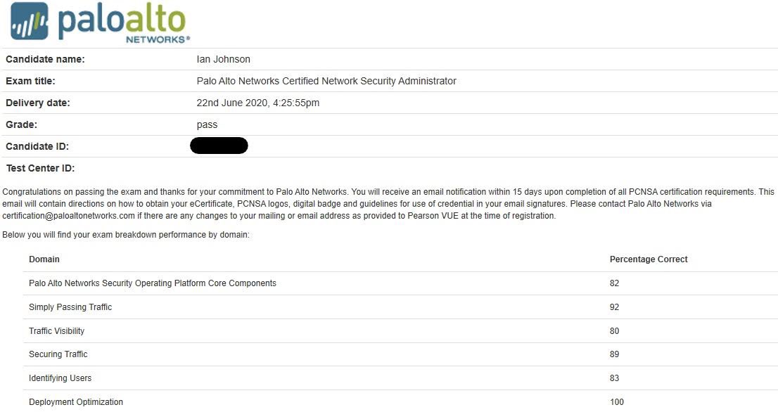 ianjjohnson_'s tweet photo. Added another set of credentials to my name today! PCNSA✅ 

@PaloAltoNtwks #PCNSA #networksecurity #cybersecurity https://t.co/yoENJFPikr