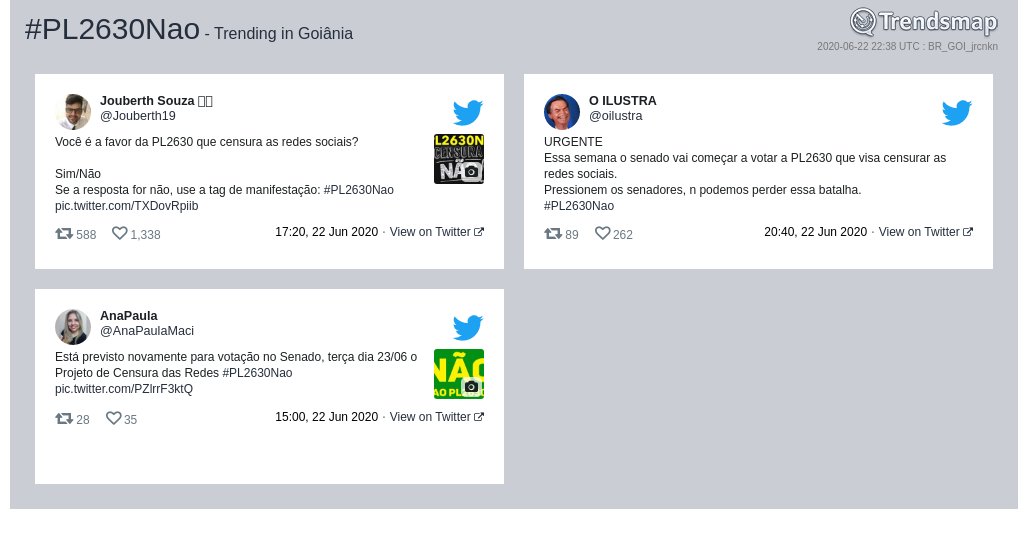 TrendsGoiania's tweet photo. #pl2630nao é tendência em #Goiânia

https://t.co/VuWkKduWUd https://t.co/rJUv7n9gcB