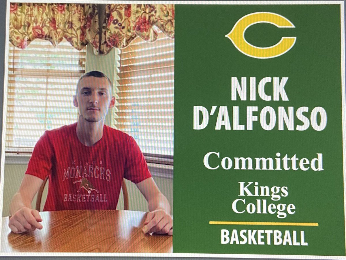 Congrats Nick! Extremely proud of you!! You will make a great addition to Kings College!! GO VIEW!!!