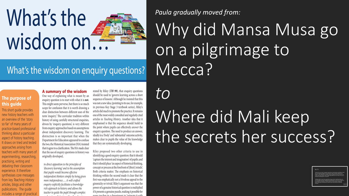 Thus one history teacher charts her journey from one EQ to the next, from a cheaper, easier Q to one that took her pupils further into respecting the distinctiveness & complexity of African society. Here is  @PaulaLoboWorth's journey simplified, but it belies the expertise at play