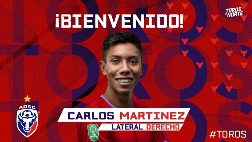 Carlos Martínez deja Guadalupe y llega a San Carlos