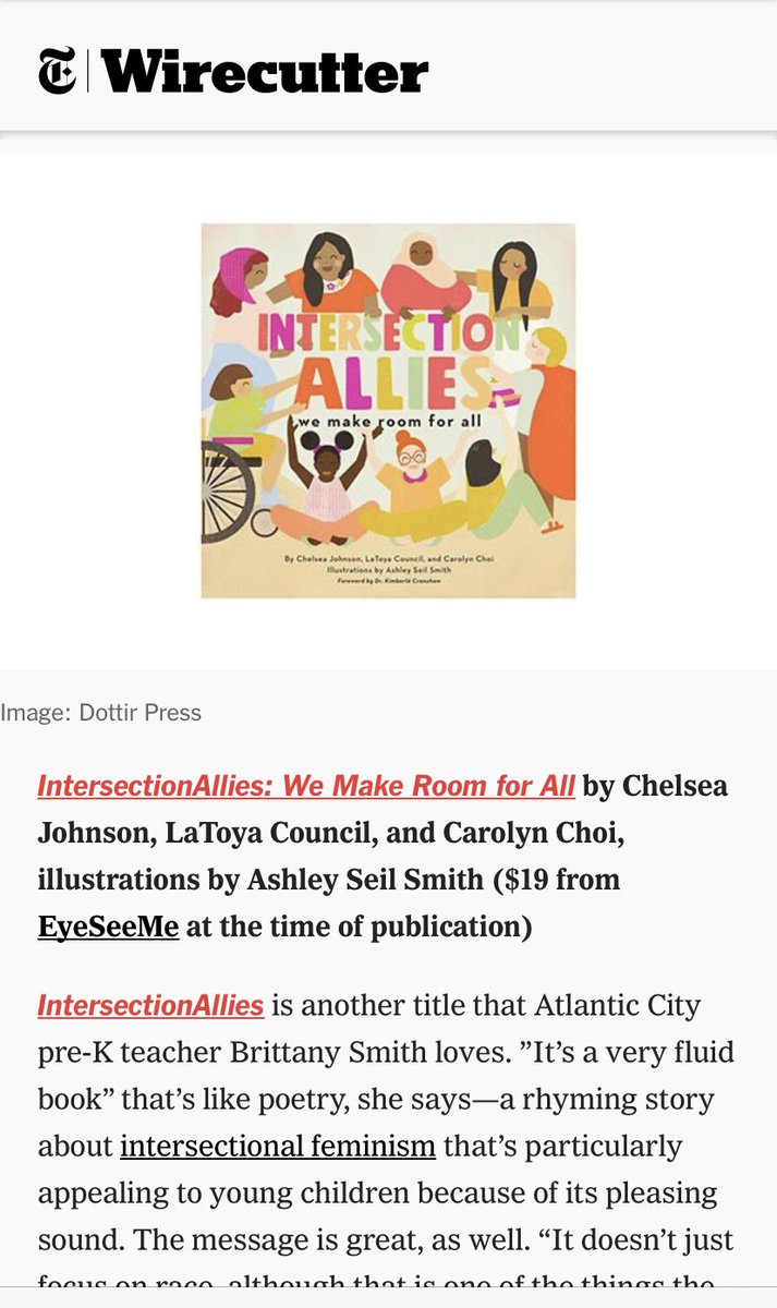Thank you <a href="/nytimes/">The New York Times</a> for recommending IntersectionAllies as a must-read antiracist children’s book! Kids are more aware than we think, and it’s crucial to give them tools to articulate their experiences as the first step toward building solidarity in this moment and beyond!