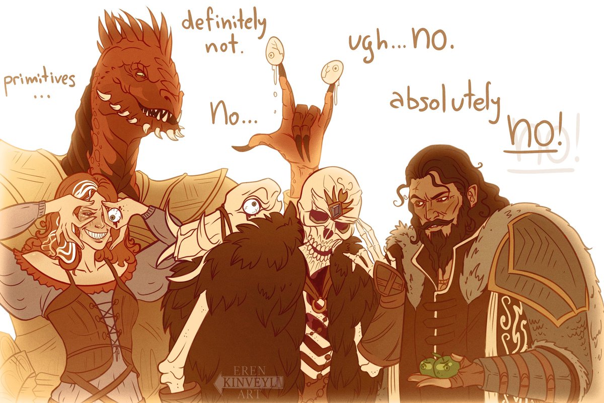 kinveyl's tweet image. Настоящий командный дух и взаимопомощь в DOS2.
#Divinity2 #art