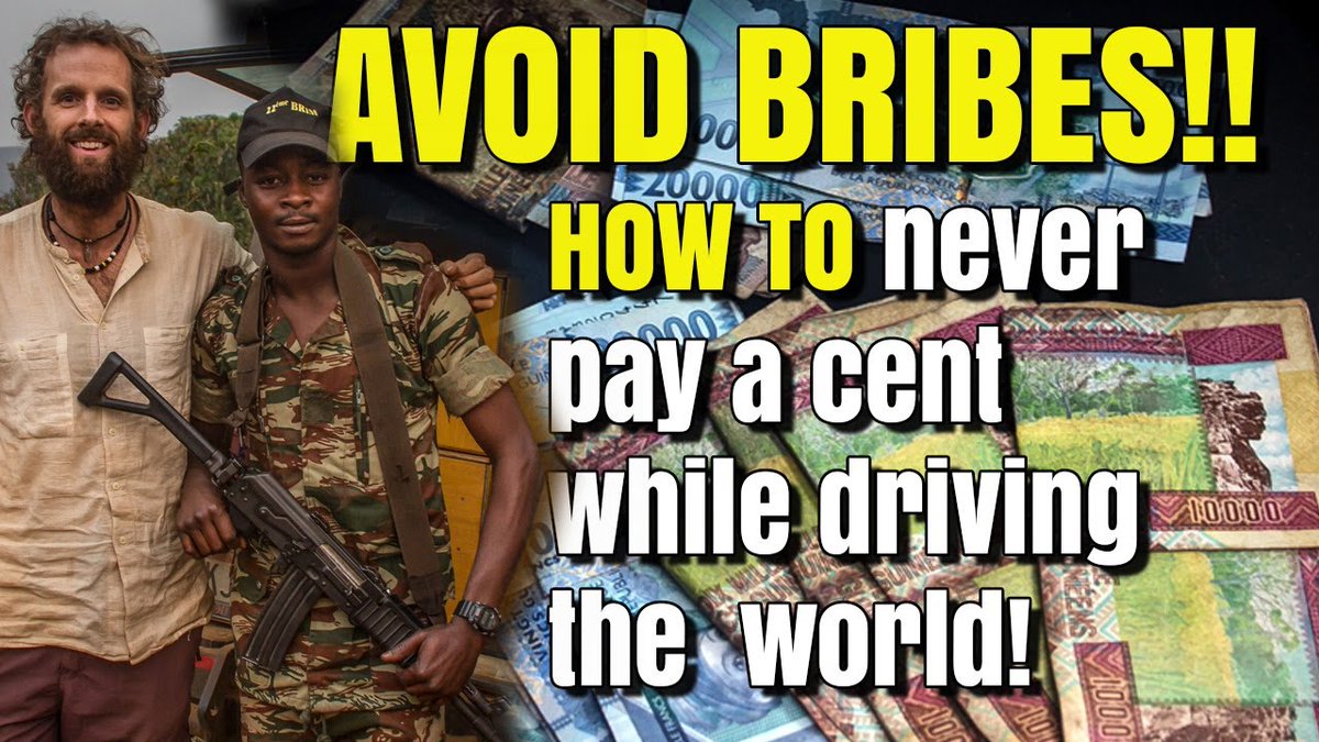 I learned a lot deflecting more than 500 extortion attempts driving the entire Pan-American Highway and all the way around Africa.
In this video I'll teach you how to deal with corrupt officials.
youtu.be/IOljPXY0Smg
