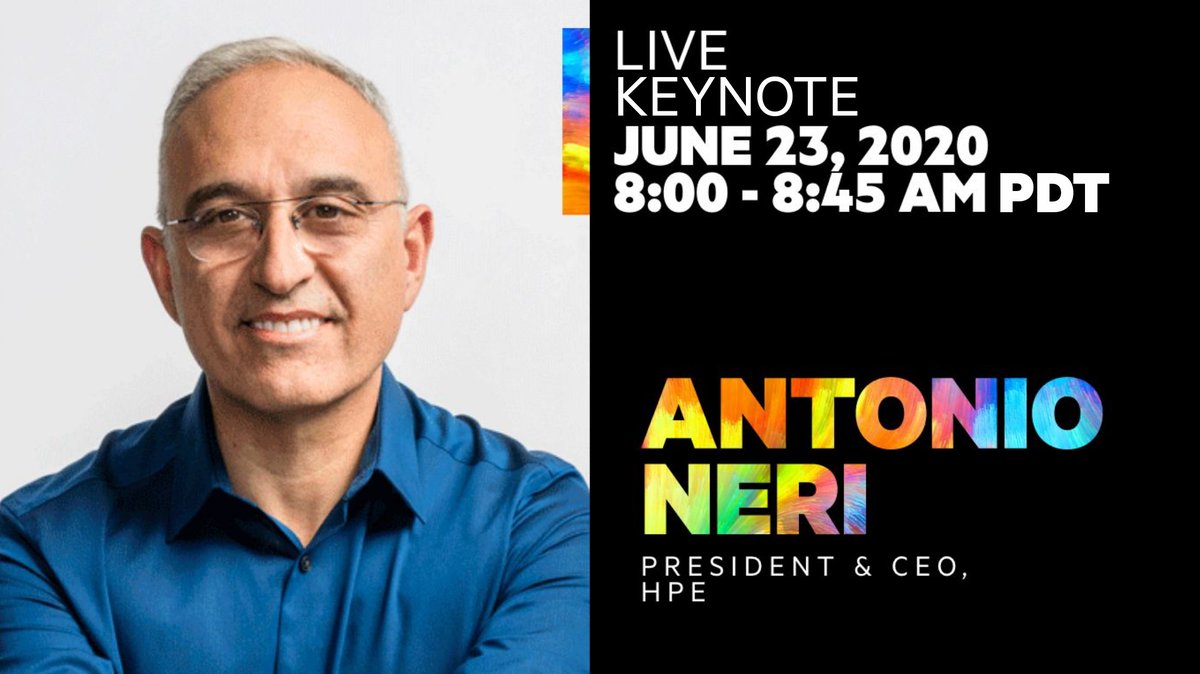 AntonioNeri_HPE's tweet photo. Thank you for the overwhelming support over the past week in the wake of testing positive for COVID-19. I'm feeling much better and am eager to kick off our first-ever @HPE_Discover Virtual Experience with my Keynote on Tuesday at 8 am PDT. https://t.co/WCFlBBKpnn https://t.co/GLUK2eJ8At
