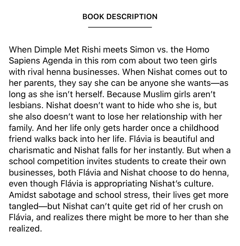 henna wars by adiba jaigirdar! there's a sapphic rivals to lovers romance,,and portrays what its like being a qpoc! i haven't read it though so here's the description