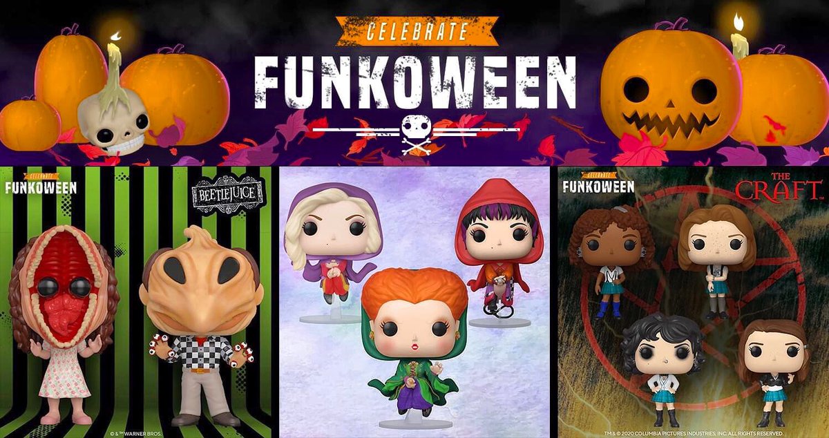 iHorrorNews's tweet photo. Our https://t.co/ji3RhBIkcz pre-orders are up! We guarantee MINT condition, a free #horror gift, PLUS all orders enter you to win one of our autographed memorabilia giveaways #horror #iHorror #Funko #beetlejuice #hocuspocus #thecraft #fairuzabalk #funkoween #halloween https://t.co/KMYZwAb76D