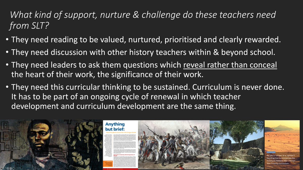 And what does this mean for a school's senior leadership? What can senior leaders do in order to *see* this, never mind nurture it? What can they to bring it life when it is absent?