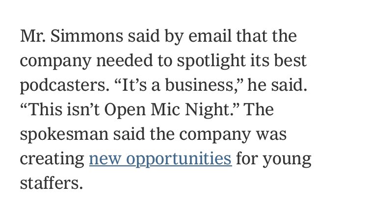 JosephStash's tweet photo. Lol. Bill Simmons:
- Gave his teenage daughter a podcast
- has his son on many podcasts
- employs his nephew as a producer
- gave two podcasts to a friend whose main personality is “I enjoy eating food”
But yeah bro this isn’t open mic night. https://t.co/5r6C7KWLDL https://t.co/Kh3XPHHbww
