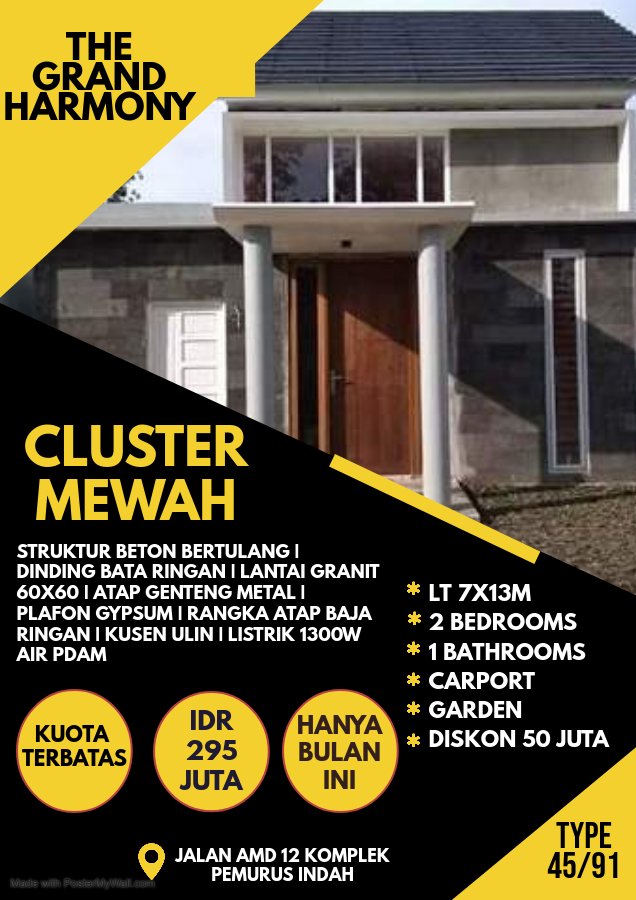 Cluster mewah dalam kota kawasan strategis !
#propertybanjarmasin
#rumahsiapbangun
#clustermewah
#jualrumahmurah
#rumah2lantai
#Thegrandharmony
#Amd12
#pemurusindah
#Banjarmasinselatan https://t.co/cgd5aIKiva