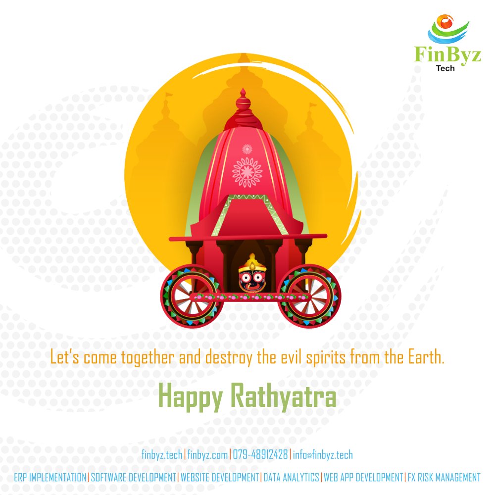 May Lord Jagannath Bless you Abundantly and fill your life with the virtue of Truth, Non Violence and External Compassion. #HappyRathyatra2020 #FinByz