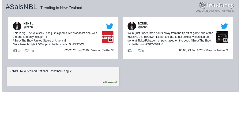 #salsnbl is now trending in New Zealand

trendsmap.com/r/NZ_ygponv