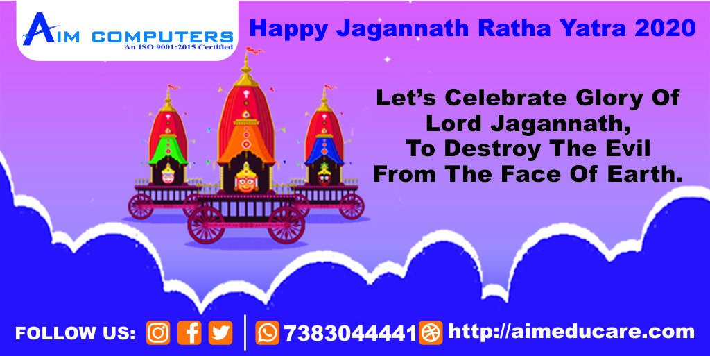 AIM_COMPUTERS's tweet photo. आप सभीको रथयात्रा के पावन अवसर पर हार्दिक शुभकामनाएं।
#aimcomputers #Rathyatra2020 #student #nadiad https://t.co/BdLbZSt5LP
