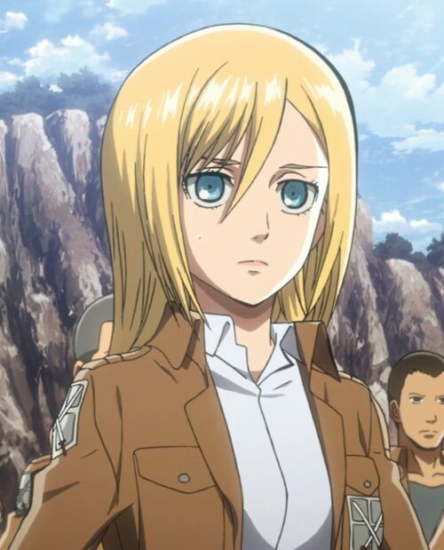 #59 Shingeki no Kyojin.-Best Girl: Krista Lenz. I don't really like her but she's the only one I find interesting in this series.Before someone yells at me, I swear I did my best to put SnK higher but I couldn't. I sincerely think all the anime higher on the list are better.