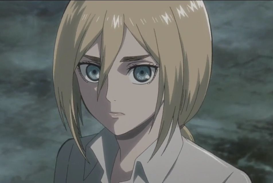 #59 Shingeki no Kyojin.-Best Girl: Krista Lenz. I don't really like her but she's the only one I find interesting in this series.Before someone yells at me, I swear I did my best to put SnK higher but I couldn't. I sincerely think all the anime higher on the list are better.