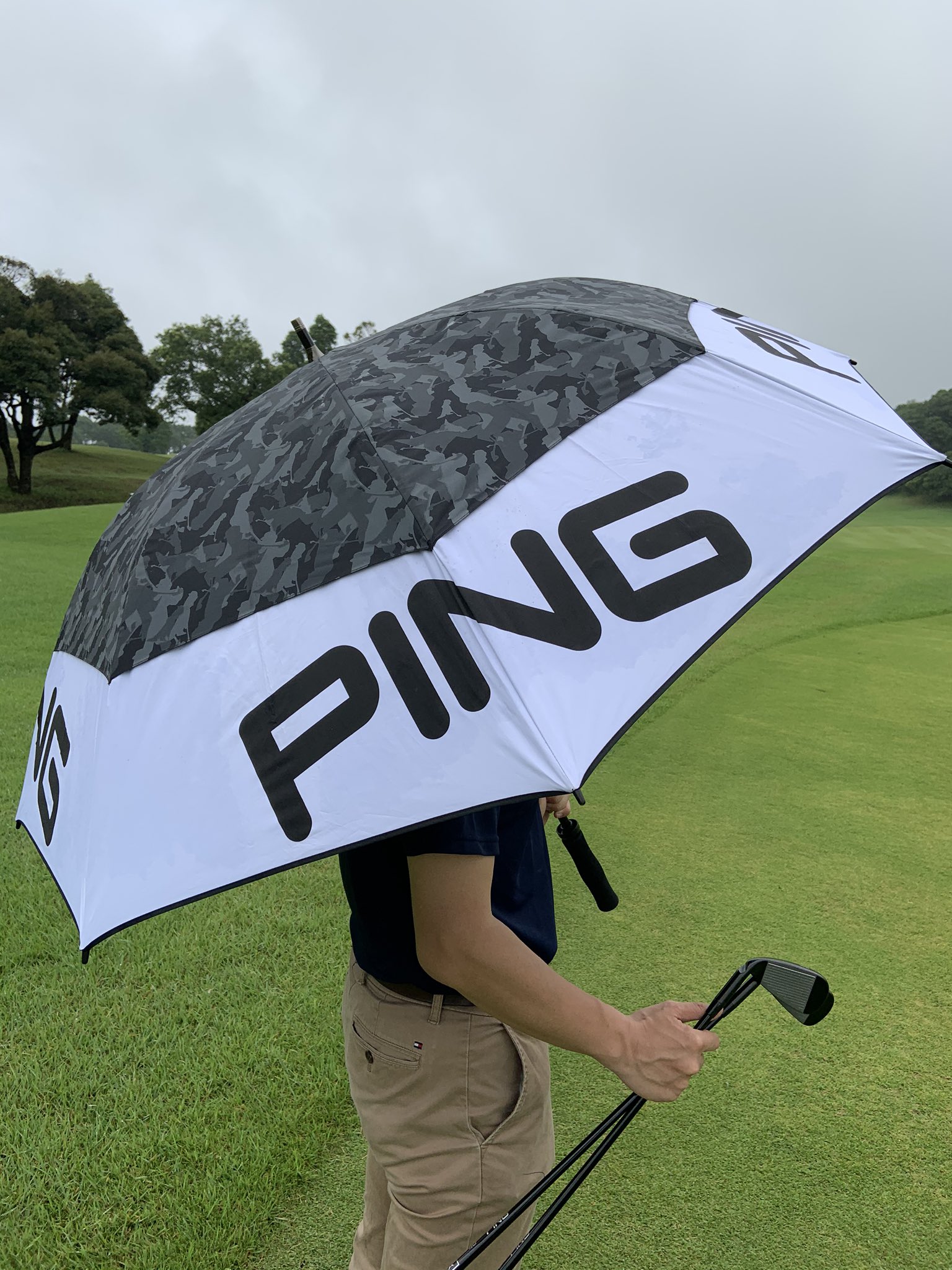 梅雨時期も◆新品未使用◆ピンゴルフ PING MR. PING CAMO 傘