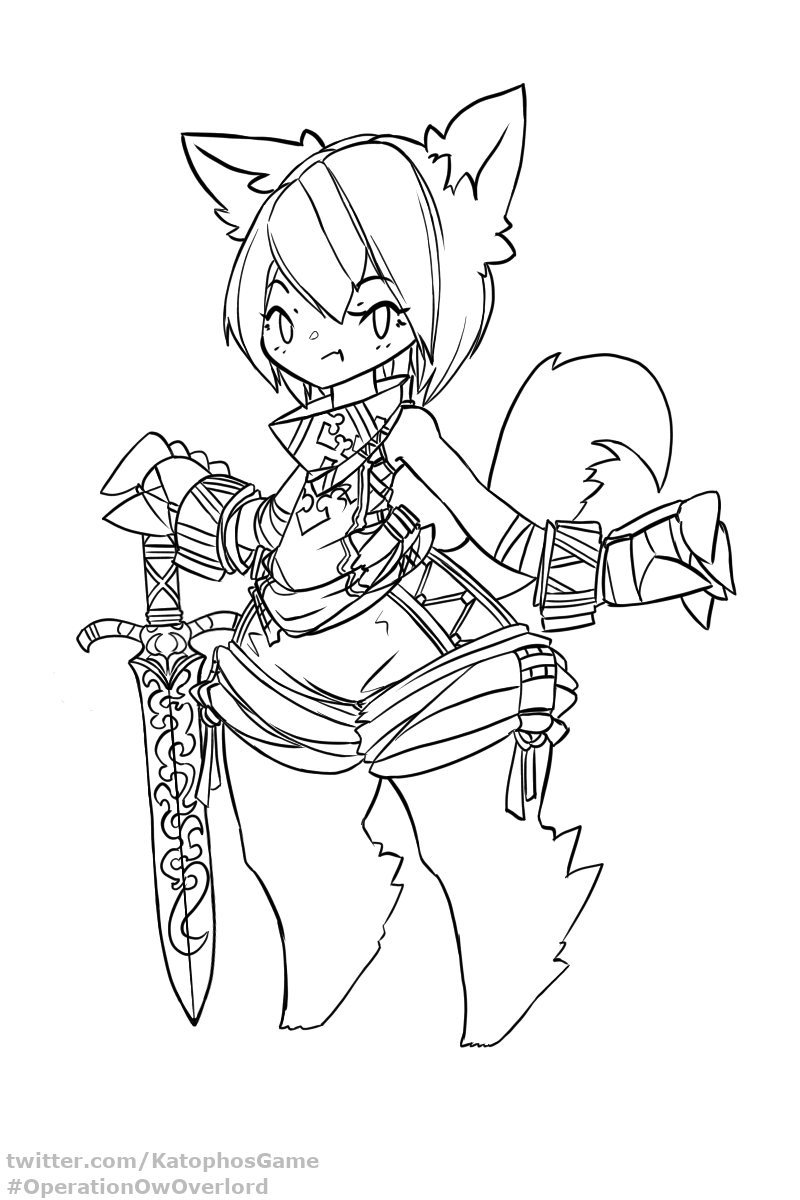 Katophos's tweet photo. Digital 2D - day 3. Now this is how the #Katophos #PlotWars card art is going to look for the downloadable test set. Going to try painting soon. #OperationOwOverlord https://t.co/vzvgJnaauQ