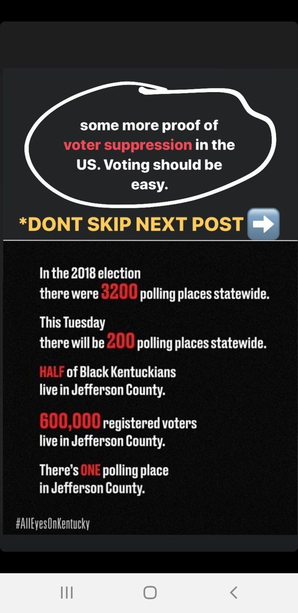 Voter suppression happening in KY! NOT OKAY!! 😡