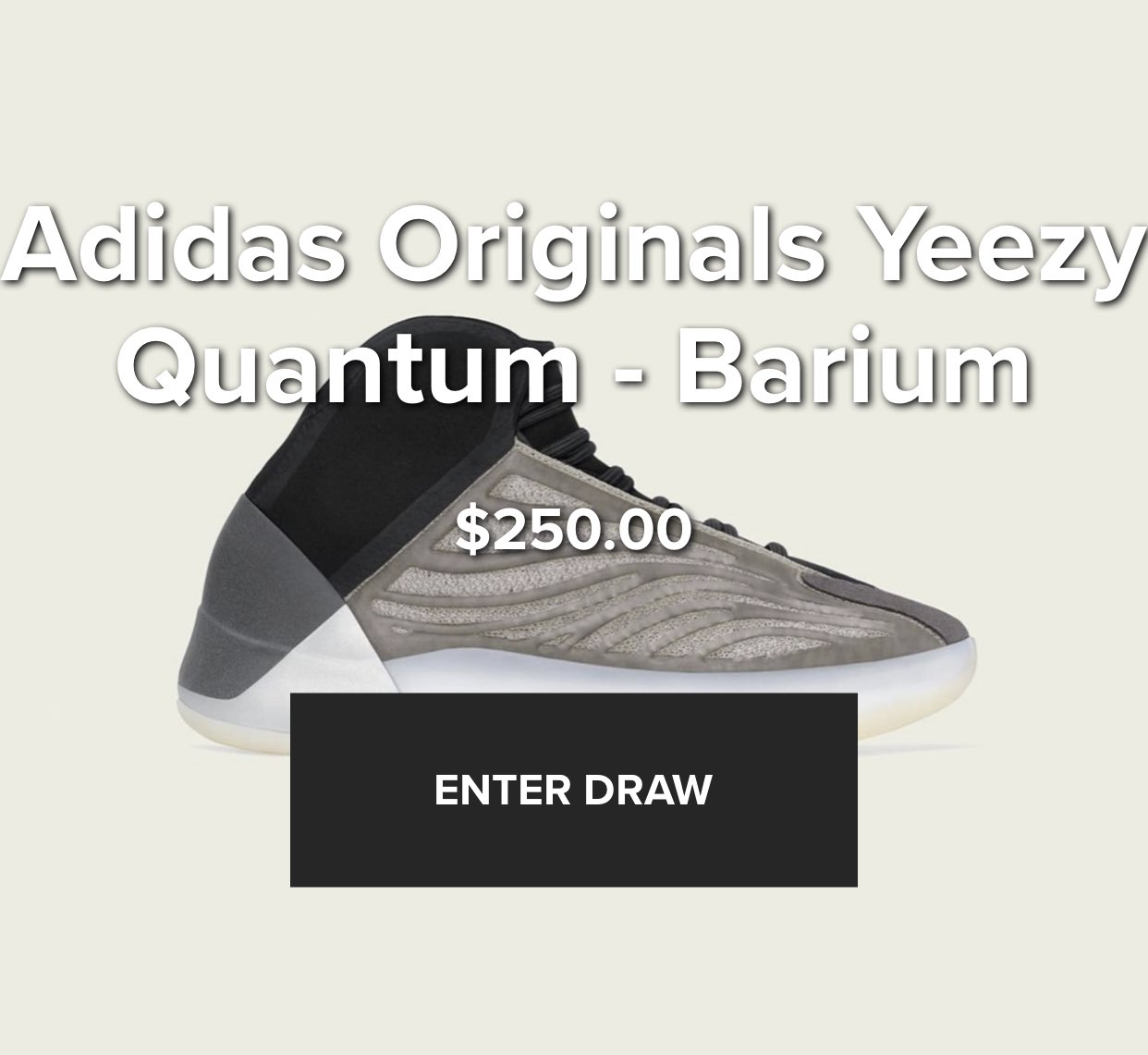 Where to Buy and Sell Adidas YZY QNTM Barium 2020.