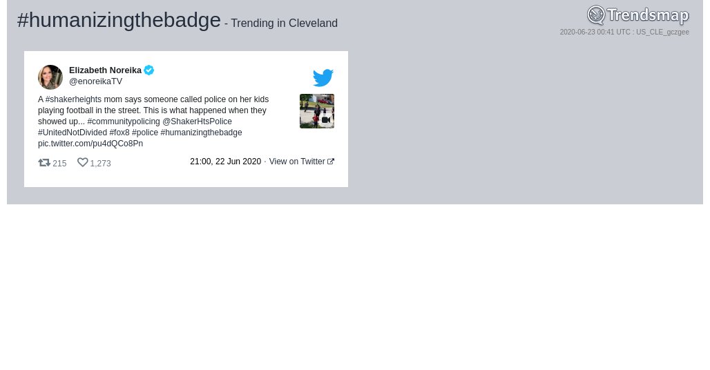 Trendsmap Cleveland tweet media